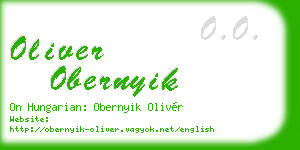 oliver obernyik business card